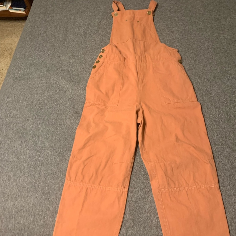 Rust colored overalls